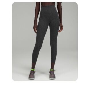 NWT Lululemon Wunder Train HR 25” with pockets Heathered Graphite Grey 8